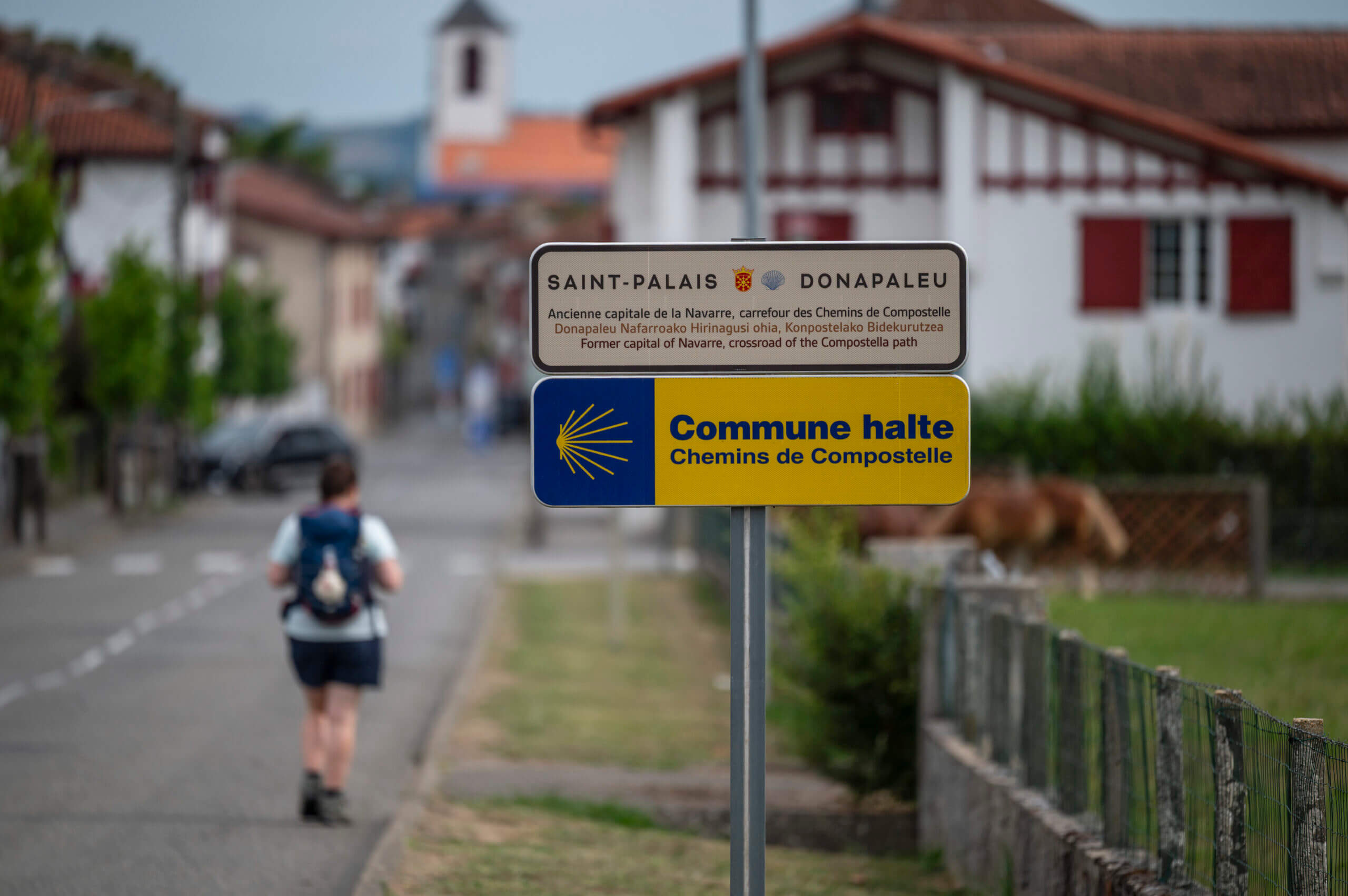 Panneau Commune Halte - Saint-Palais ©AFCC JJGelbart